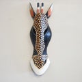 Wall Art Wooden Carved Zebra Face Wall Art