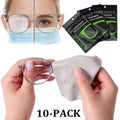 PTN 10Pcs/Pack Anti Fog Wipes Nano Eyeglasses Cleaning Cloth Defog NEW
