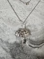 Vintage 925 sterling silver filigree umbrella necklace