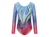 Girls Dance Ballet Leotards Gymnastics Suit Fashion Gradient Gilding Rhinestone