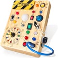 Busy Board,Montessori Toys for 1-3 Years Old, Wooden Toddler Toys, Sensory Tr...