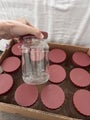x12 Vintage 1.5L Large Glass Red Lid Kitchen Storage Canisters | Made in Italy