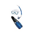 MARES COBIA FLUIDA SIZE XL DIVE MASK/SNORKEL/FINS ADULT BLUE
