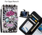 Oppo Reno 8 case 3 card leather wallet case printed ID