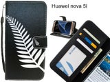 Huawei nova 5i case 3 card leather wallet case printed ID