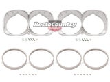 Holden Twin Headlight Rim Kit Inner + Outer L + R ANODISED HQ Premier LS Mona...