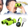 FancyGrab Set of 8X Magnification HD Kids Binoculars Compact Kids Toy with Co