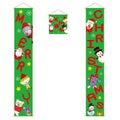 3PCS Christmas Door Banner Window Hanging Flag Home Decor Santa Deer Ornaments