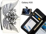 Galaxy A50 case 3 card leather wallet case printed ID