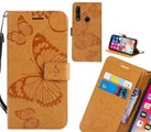 Huawei Y9 Prime 2019 case Embossed Butterfly Wallet Leather Case