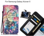 Samsung Galaxy Xcover 5 case 3 card leather wallet case printed ID