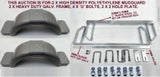MUDGUARD- 2 X POLYETHYLENE & HEAVY DUTY BRACKET FRAME TO SUIT 13"& 14" WHEELS