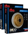 2 x DBA Cross-Drilled Slotted Disc Brake Rotor Gold 330mm DBA2847X Fits Volkswag