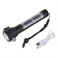 NNETM Multi-Functional Solar Power LED Flashlight - 5-in-1 Outdoor Survival Tool