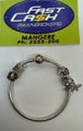 PANDORA ROSE GOLD-TONE STERLING SILVER BRACELET WITH 5X CHARMS (A) #21