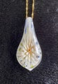 SALE! New Handmade Murano Glass White Flower Necklace in Organza Red Gift Bag
