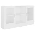 Vitrine Cabinet White 120X30.5X70 Cm Engineered Wood