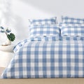 Dreamaker Remy Washed Cotton Yarn Dyed Duvet Cover Set Cornflower Super King