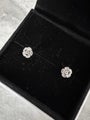 925 sterling silver rose stud earrings