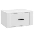 Vida Xl Wall Mounted Bedside Cabinet White 50X36x25 Cm