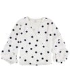 bar III Womens Polka Dot Wrap Blouse