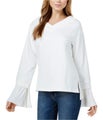 J.O.A. Womens Pleated Cuff Sweatshirt, NWT