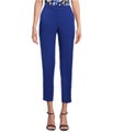 Kasper Womens Solid Casual Trouser Pants