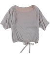 Language Womens Drawstring Silk S Pullover Blouse