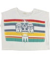 Title Unknown Womens Striped Aztec Bird Graphic T-Shirt