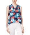 maison Jules Womens Printed Button Up Shirt, NWT