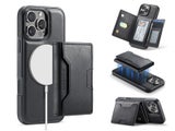 Magnetic Detachable Kickstand Wallet Case Cover for iPhone 12 Pro Max Black