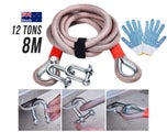 8M Recovery Rope Kit - 12 Ton Capacity with D-Rings & Bag