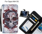 Oppo A94 5G case 3 card leather wallet case printed ID