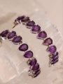 Amethyst Tennis Bracelet in solid 925 Silver