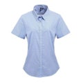 Premier Womens/Ladies Gingham Short-Sleeved Shirt