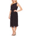 Vince Camuto Womens Chiffon Midi Dress