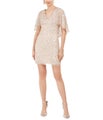 Adrianna Papell Womens Capelet Sheath Dress