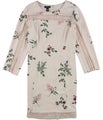 Alfani Womens Illusion Lace Shift Dress