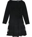 Ralph Lauren Womens Tulle-Trim Jersey Dress