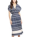 Rachel Roy Womens Striped A-line Dress
