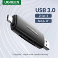 UGREEN Card Reader USB 3.0 Type-C to SD TF 2 in 1 Card Adapter For Laptop Phone
