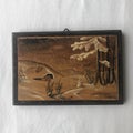 Vintage Wooden Wall Hanging Hand Painted Picture