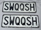 SWQQSH Personalised plate