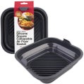 Daily Bake: Silicone Square Collapsible Air Fryer Basket - Charcoal...