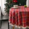 Tablecloth ! Round Tablecloth 150cm for Dining Table, Linen Christmas Holid