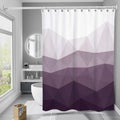 Gradient Splicing Digital Printed Shower Curtain Partition Curtain Bathroom