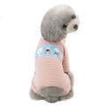 Bear Pet Clothes, Dog Stripe Four-Leg Jumpsuit Cotton Comfy Pajamas Breatha
