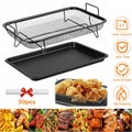 15.4x11.5 Inch Air Fryer Basket for Oven-Stainless Steel Baking Pan with Wi