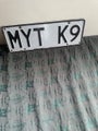 MYTK9 Personalized Number Plate
