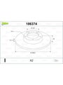 Valeo Disc Brake Rotor 186374 Fits Suzuki SJ410, Sierra